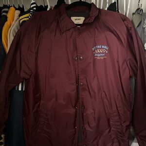 Burgundy vans jacket